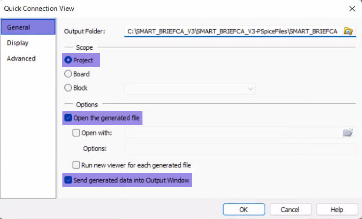 Siemens Xpedition — export dialog